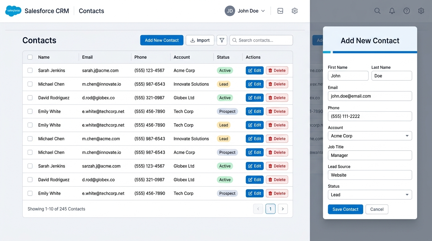 Salesforce CRUD App